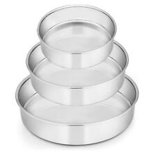 Cake Pan Set of 3 (6 inch/8 inch/9½ inch), Stainless Steel Round Layer Cake B... picture