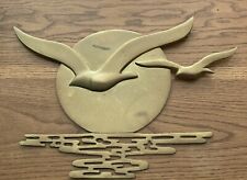 Vintage Brass Seagull Wall Hanging from JC Penney - Mid-Century Nautical Decor picture