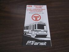 JULY 1990 PITTSBURGH PORT AUTHORITY SOUTH HILLS 42S PUBLIC TIMETABLE  picture