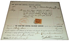 JANUARY 1866 NYC NEW YORK CENTRAL RAILROAD FREIGHT CLAIM ALBANY NEW YORK picture