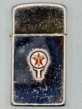 Vintage 1964 Texaco Oil Company Emblem Chrome Slim Zippo Lighter picture