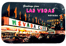 1960's Las Vegas Nevada Club Original Vintage Advertising Flyer Ad Card picture