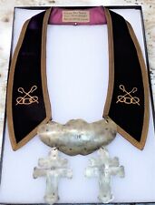 Vtg Hudson Bay Fur Trade SILVER GORGET with PRESENTATION COLLAR in Display Case picture