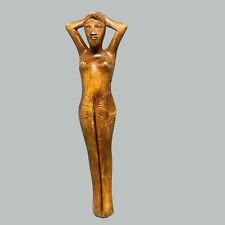 Vtg Genuine MonkeyPod Carved Wood Figurine Nutcracker Erotic Naked Woman Hawaii picture