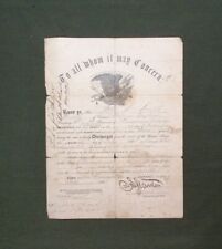 Civil War 1st Maryland Veteran's Discharge, Signed By A Brevet Brigadier General picture