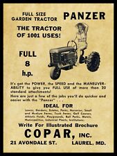 COPAR Panzer Garden Tractor Metal Sign - 24