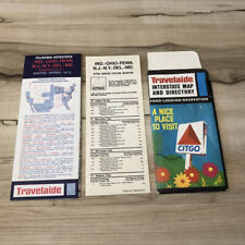 Vintage 1972 Travelaide Map Tollroads & Interstates : IND-OHIO-PENN-NJ-NY-DEL-MD picture