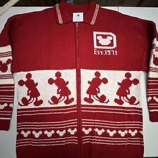 Disney authentic and original spirit jersey medium sweater full zip red Mickey picture