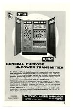 QST Ham Radio Mag. Ad TECHNICAL MATERIEL CORP. Model GPT-10K Transmitter  (5/59) picture
