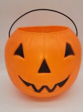Vtg General Foam Plastics Blow Mold Halloween Jack-o-lantern Pumpkin With Handle picture