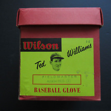 1950s Ted Williams Boston Red Sox Wilson Fieldmaster Baseball Glove Vintage Box picture
