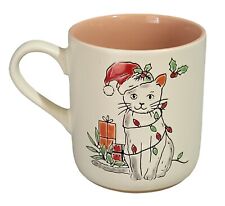 Spectrum Cat Coffee Mug Cup Christmas Lights Red Hat Holiday Mistletoe New 18 Oz picture