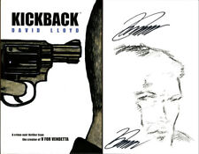 David Lloyd SIGNED AUTOGRAPHED Kickback HC + SKETCH Vertigo DC Comic Brand New picture