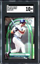 Don Mattingly (43/99) Green Refractor SGC 10 Gem Mint Yankees 2024 Topps Tribute picture