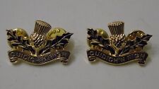 British Army Royal Regiment of Scotland Gilt Collar Badges - New picture