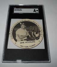 1954 Baseball Dixie Lids Gene Woodling Yankees Wilson's Ice Cream Left Tab SCG picture