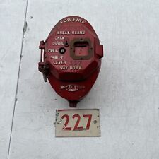 VINTAGE OVAL ADT A.D.T. WATCH & FIRE ALARM CALL BOX PULL STATION Break Glass picture