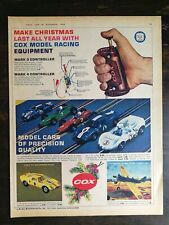 Vintage 1966 Cox Model Racing Model Cars Airplanes Full Page Original Ad - 721 picture