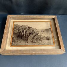 Vintage Lucid Lines 1974 Photography on Glass Frederick Remington western Print  picture