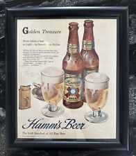Vintage 1950’s Hamm’s Beer Magazine Ad 14x12 Black Frame picture