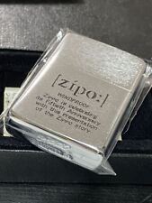 zippo Cursive Vintage 1989 Silver Rare Model WINDPROOF Silver Inner 1990 Case picture