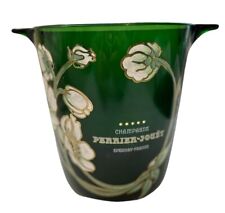 Vintage French Perrier-Jouet France Champagne green Glass Ice Bucket picture
