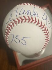 Hank Aaron autograph baseball 755 picture