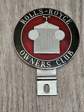Rare Vintage 1950's Enamel Metal ROLLS-ROYCE OWNERS CLUB Car Badge Emblem 5.5