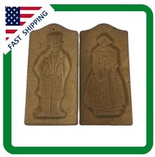 Vintage Stone Shortbread Cookie Molds Man And Woman. Denmark picture