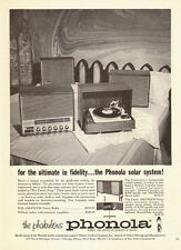1960s vintage AD, PHONOLA 'Solar' Sound System Phonograph Radio 081214 picture