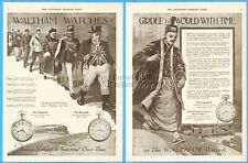 1917 Waltham Pocket Watch Vanguard Riverside Colonial A WWI Railroad Watch Ad picture