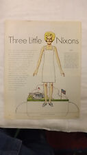 1970 Life  3 Little Nixons Paper Doll Cutout  Richard Nixon Wife & Daughters 4-e picture