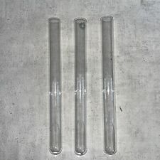 Set of 3 Vintage Laboratory Glass Round Tube TEST PIECES - 20cm picture
