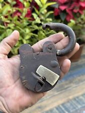 Ancient Iron Brass Hand Forged Beautiful Old Lock And Key Working picture