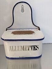 Antique B.B. Freres Enamel Matchbox with Striker Allumettes picture