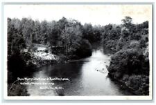 c1940 Pere Marquette River Mineral Springs Scottville MI RPPC Photo Postcard picture