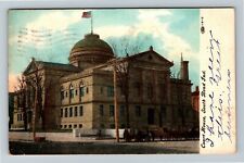 South Bend IN-Indiana, Courthouse, Dome, Horse, Wagon, c1908 Vintage Postcard picture