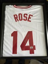 Pete Rose Signed Jersey Cincinnati Reds #14 Autographed Jersey Shadowbox picture