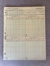 Vintage 77 sheets of Employee Record -REDI RECORD SYSTEM - Recap by Quarter 50's picture