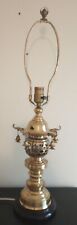 Vintage Brass Pagoda Temple Lamp Mid Century Asian picture