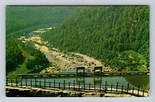 Ansted WV-West Virginia, Power Dam, New River Canyon, Vintage Souvenir Postcard picture
