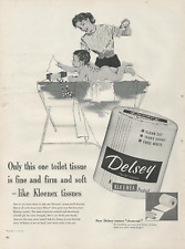 1953 Delsey Toilet Tissue Kleenex Product Baby Mother Changing Table Print Ad picture