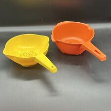 Vintage Set Of (2) Tupperware & Rubbermaid Strainers picture