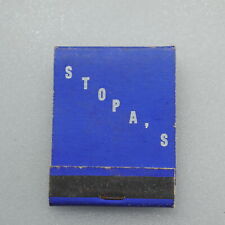 Stopa's Restaurant Vintage Matchbook Cover Unstruck picture
