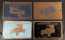 Martinsville Virginia Antique Car Show Plaques, 1968, 69, 70, & 71, Vintage picture