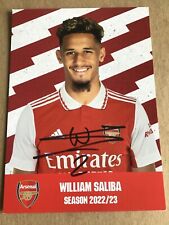 William Saliba, France 🇫🇷 Arsenal FC 2022/23 hand signed picture
