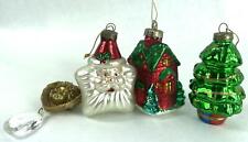 Lot of 4 Random Vintage Christmas Ornaments 3 inches picture