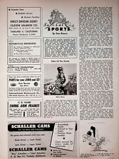 1954 Willie Wilson Motorcycle Rider of the Month - 1-Page Vintage Article picture