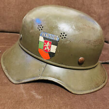 Rare Original WWII WWI German Helmet M16-18 Bulgarian legion PVHZ Excellent cond picture