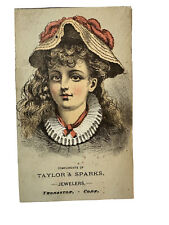 VICTORIAN JEWELERS TRADE CARD Taylor & Sparks Torrington CT B33 picture
